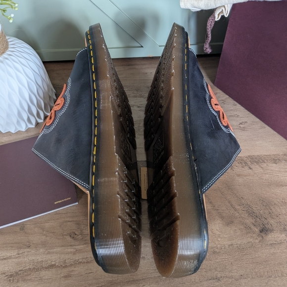 Dr. Martens Dayne Made in England Leather & Suede Applique Slides - Picture 11 of 16